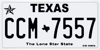 TX license plate CCM7557