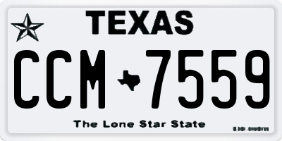TX license plate CCM7559