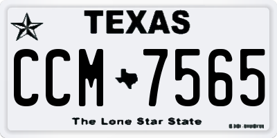 TX license plate CCM7565