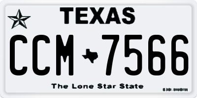 TX license plate CCM7566