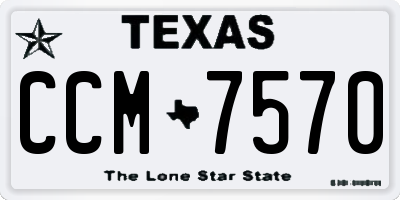 TX license plate CCM7570