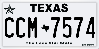 TX license plate CCM7574