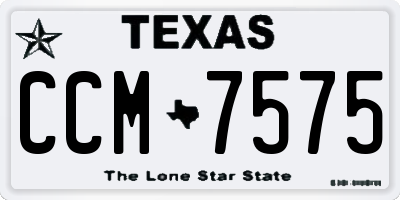 TX license plate CCM7575