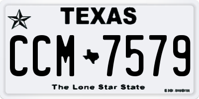 TX license plate CCM7579