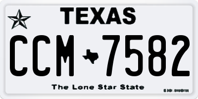 TX license plate CCM7582
