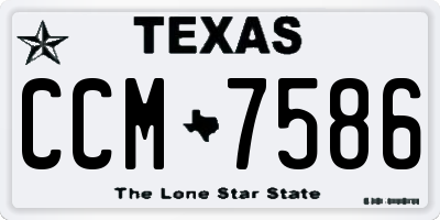 TX license plate CCM7586