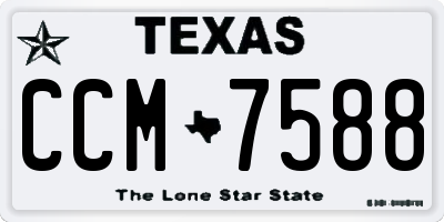 TX license plate CCM7588