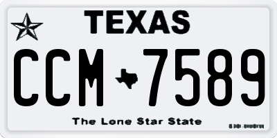 TX license plate CCM7589