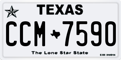 TX license plate CCM7590