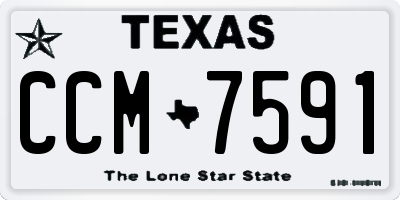 TX license plate CCM7591
