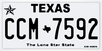 TX license plate CCM7592