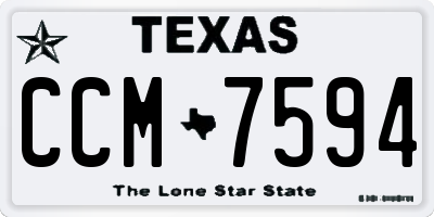 TX license plate CCM7594