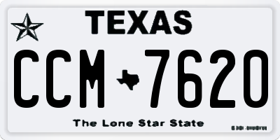 TX license plate CCM7620