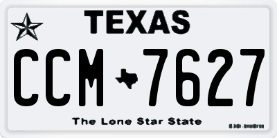 TX license plate CCM7627