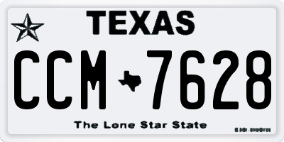 TX license plate CCM7628