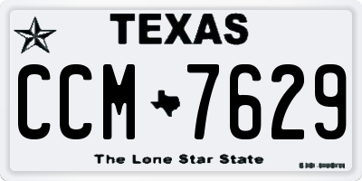 TX license plate CCM7629