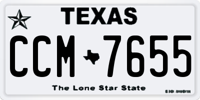 TX license plate CCM7655