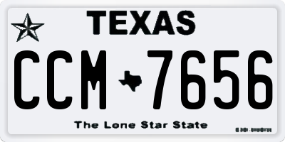 TX license plate CCM7656
