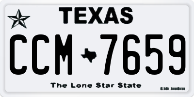 TX license plate CCM7659