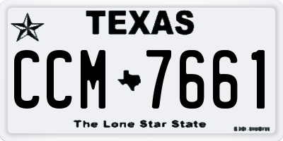TX license plate CCM7661