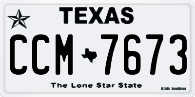 TX license plate CCM7673