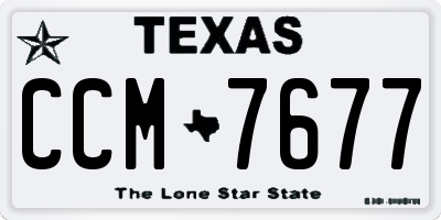 TX license plate CCM7677