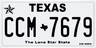TX license plate CCM7679