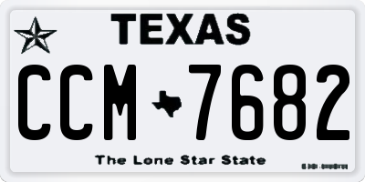 TX license plate CCM7682