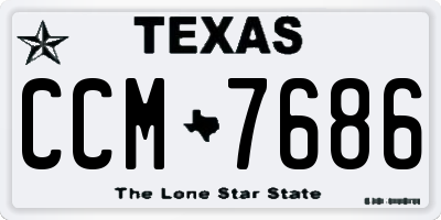 TX license plate CCM7686