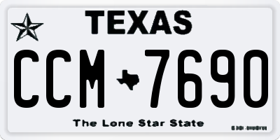 TX license plate CCM7690