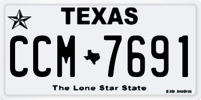 TX license plate CCM7691