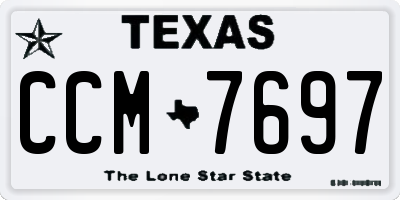 TX license plate CCM7697