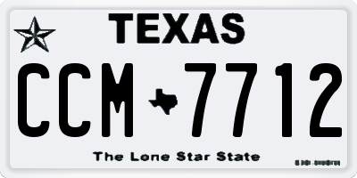 TX license plate CCM7712