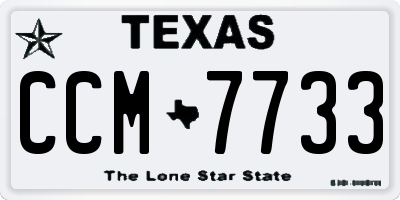 TX license plate CCM7733