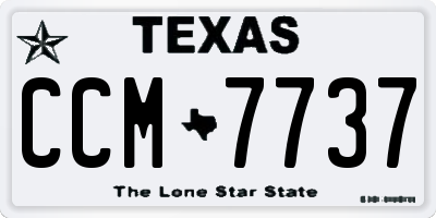 TX license plate CCM7737