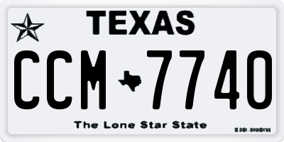 TX license plate CCM7740