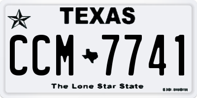 TX license plate CCM7741