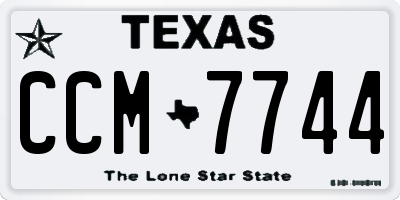 TX license plate CCM7744