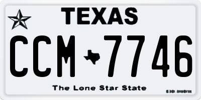 TX license plate CCM7746