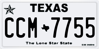 TX license plate CCM7755
