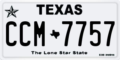 TX license plate CCM7757