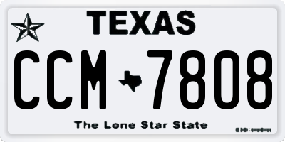 TX license plate CCM7808