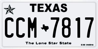 TX license plate CCM7817
