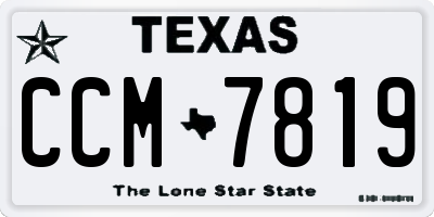 TX license plate CCM7819