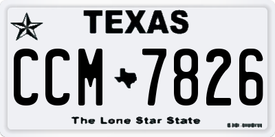 TX license plate CCM7826
