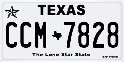 TX license plate CCM7828