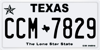 TX license plate CCM7829