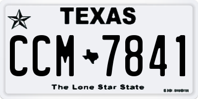 TX license plate CCM7841
