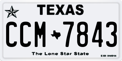 TX license plate CCM7843