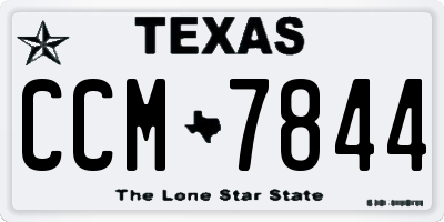 TX license plate CCM7844